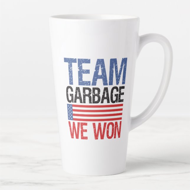 Trump - Team Garbage We Won Latte Mug (Right)