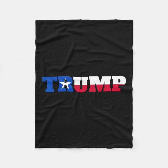 Trump Texans For Trump  Fleece Blanket (Front)
