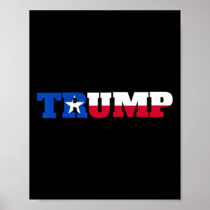 Trump Texans For Trump Poster