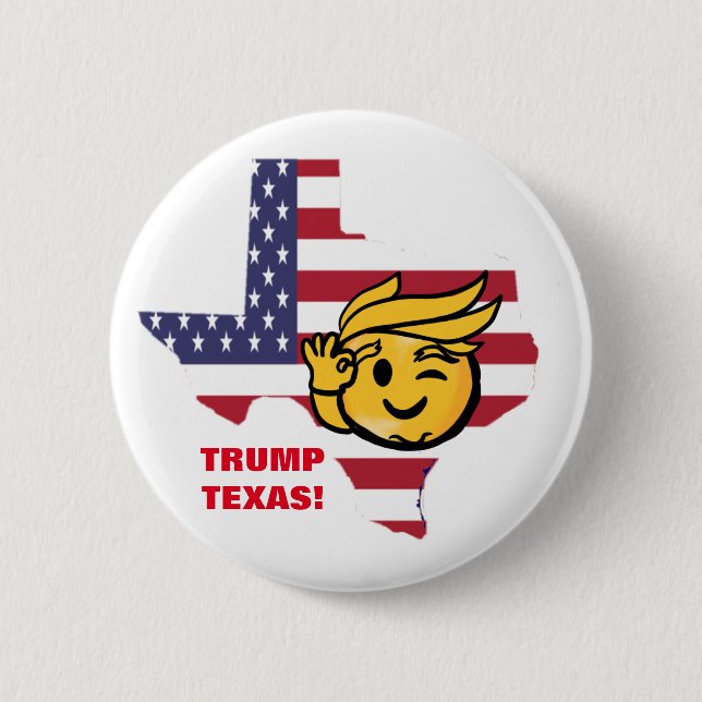 TRUMP TEXAS 6 CM ROUND BADGE (Front)