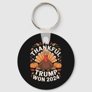 Trump Thanksgiving I'm Thankful Trump Won 2024 Key Ring