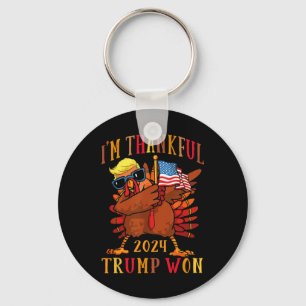 Trump Thanksgiving I'm Thankful Trump Won Key Ring