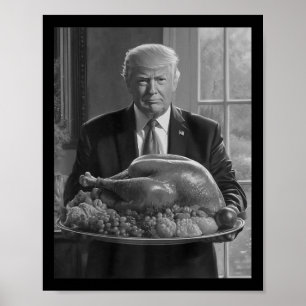 Trump Thanksgiving Turkey Funny Celebration Poster