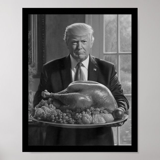 Trump Thanksgiving Turkey Funny Celebration  Poster (Front)