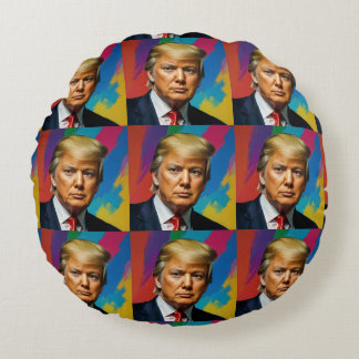 Trump the color round cushion