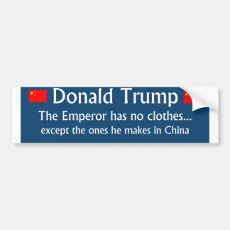 Trump: The Emperor has no Clothes 2016 Bumper Sticker