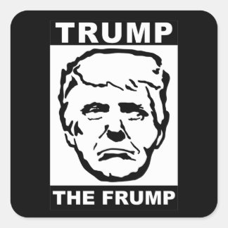 trump the frump square sticker