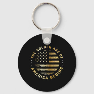 Trump The Golden Age Of America Begins 2025 Key Ring