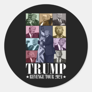 Trump The Revenge Tour 2024 Funny  Classic Round Sticker