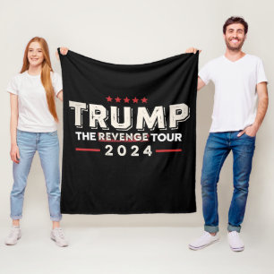 Trump The Revenge Tour 2024 Vintage Fleece Blanket