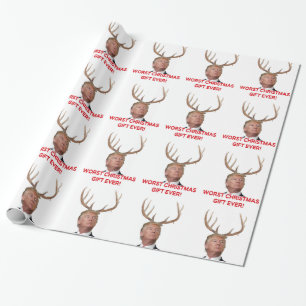 Trump, the worst Christmas gift ever! Wrapping Paper