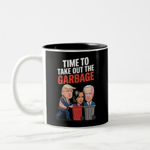 Trump Time To Take Out The Garbage Two-Tone Coffee Mug