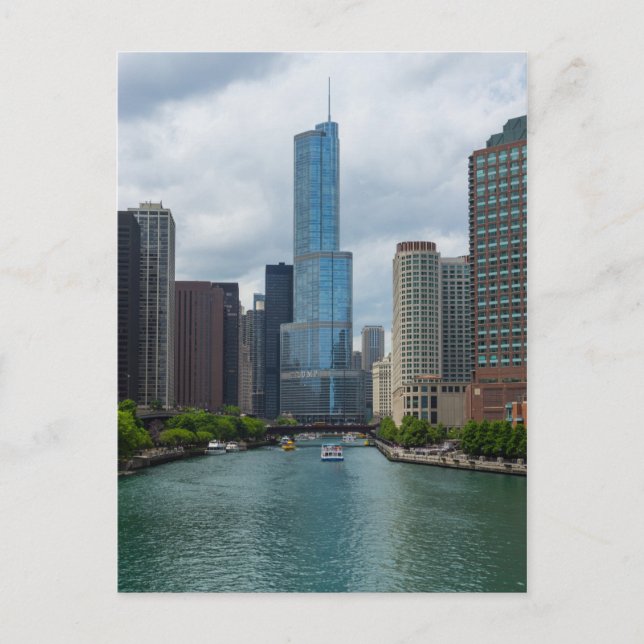Trump Tower Chicago River Postcard (Front)