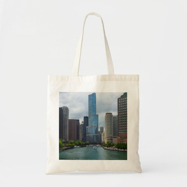 Trump Tower Chicago River Tote Bag (Front)