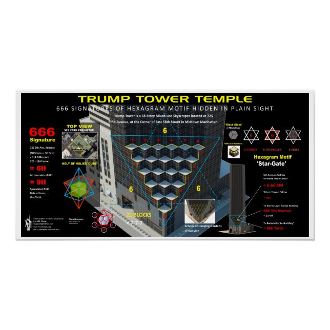 Trump Tower Hexagram Poster (Front)