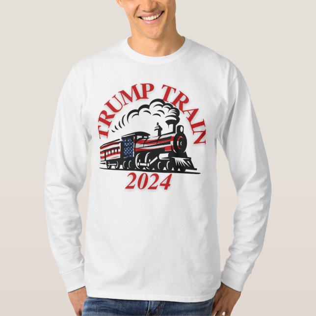 Trump Train 2024 Long Sleeve T-Shirt (Front)