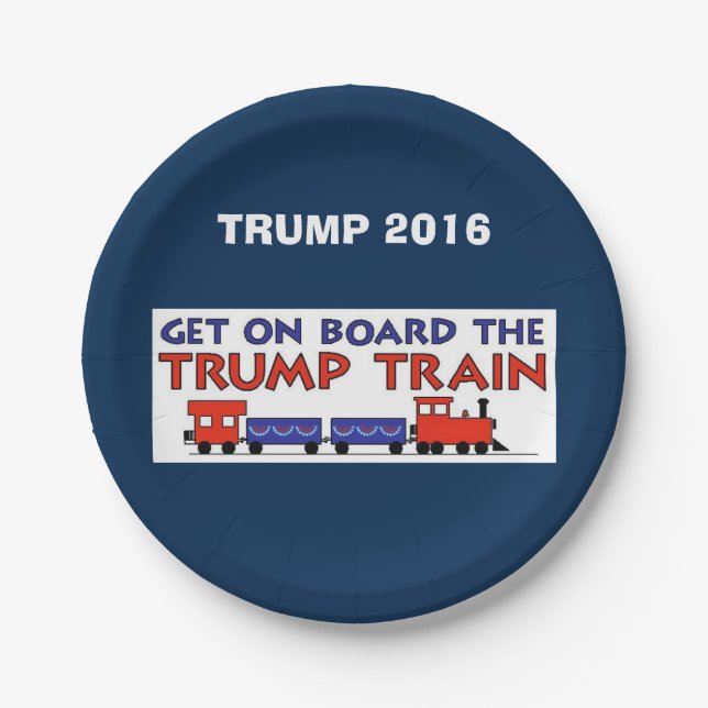TRUMP TRAIN PAPER PLATE (Front)