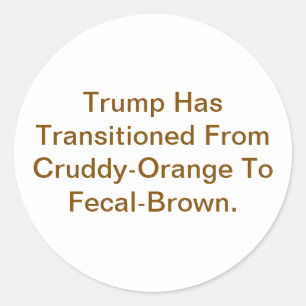 Trump Transitioned Comic Art Hankamer Artjunkhaus Classic Round Sticker