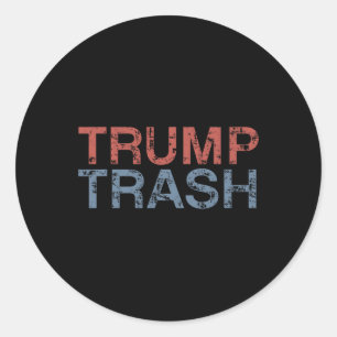 Trump Trash 2024 Retro Grunge Vintage Garbyge For Classic Round Sticker