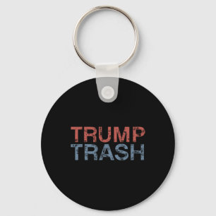 Trump Trash 2025 Retro Grunge Vintage Garbyge For Key Ring