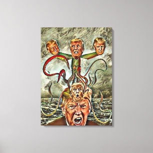 Trump True Form Abstract Watercolor Canvas Print