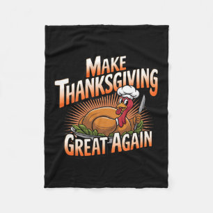Trump Turkey Funny 2024 Make Thanksgiving Great Ag Fleece Blanket