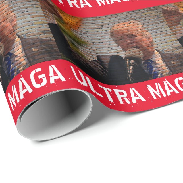  TRUMP ULTRA MAGA CHRISTMAS WRAPPING PAPER (Roll Corner)