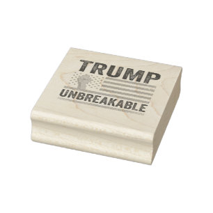 Trump Unbreakable President Trump US Flag Rubber Stamp