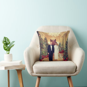Trump US President White House Christmas Cushion