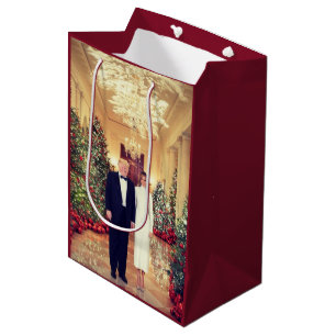 Trump US President White House Christmas Medium Gift Bag