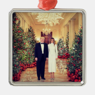 Trump US President White House Christmas Metal Orn Tree Decoration