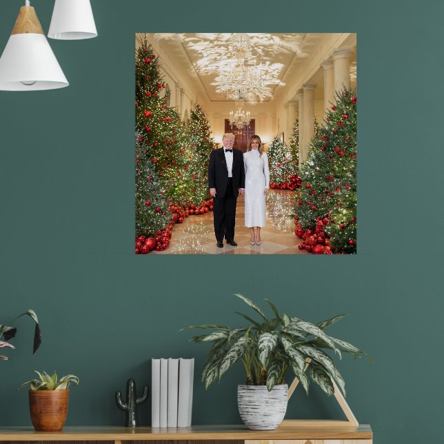 Trump US President White House Christmas Poster (Living Room 1)