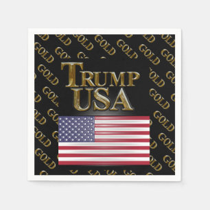 TRUMP USA  GOLD  NAPKIN