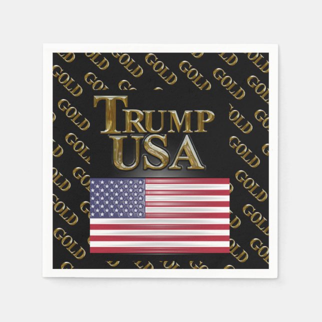 TRUMP USA  GOLD  NAPKIN (Front)