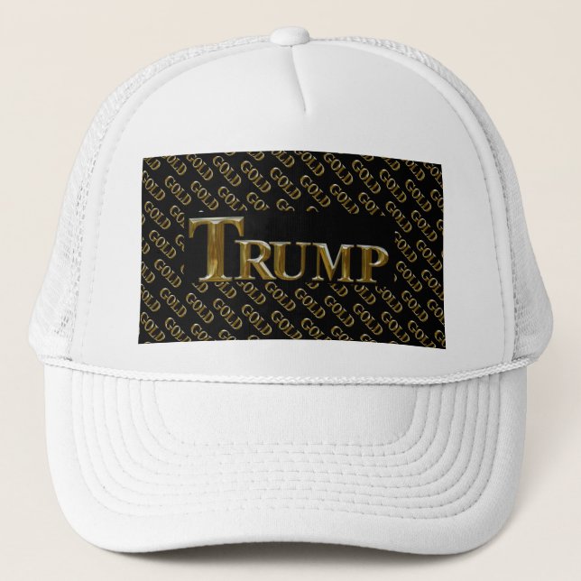 TRUMP USA  GOLD  TRUCKER HAT (Front)