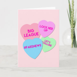 Trump Valentine Trumpism Candy Hearts Holiday Card