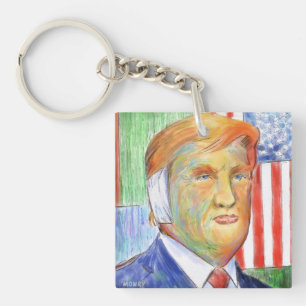 Trump Van Gogh Key Ring
