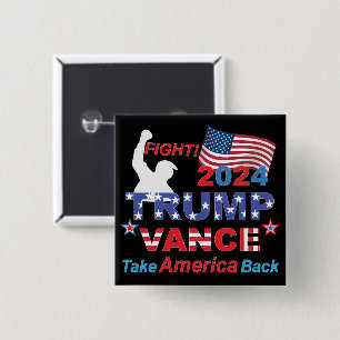 TRUMP VANCE 2024 15 CM SQUARE BADGE
