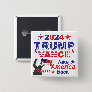 TRUMP VANCE 2024 15 CM SQUARE BADGE