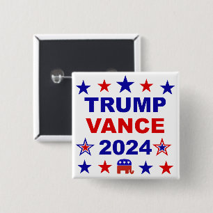 Trump Vance 2024 15 Cm Square Badge