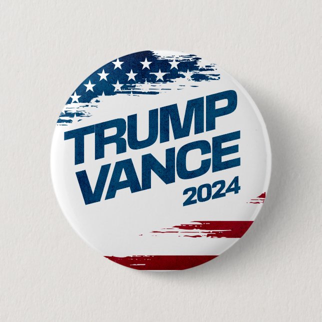 Trump Vance 2024 6 Cm Round Badge (Front)