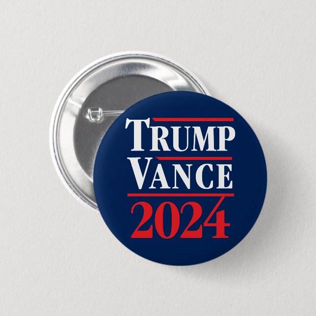 Trump Vance 2024 6 Cm Round Badge (Front & Back)