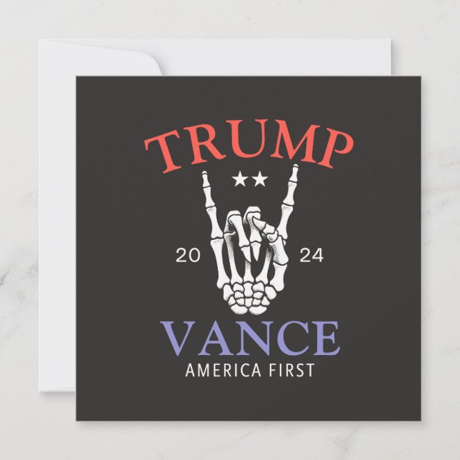 Trump Vance 2024 America First  Card (Front)