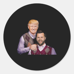 Trump Vance 2024 Brothers Funny Parody Trump J.d. Classic Round Sticker
