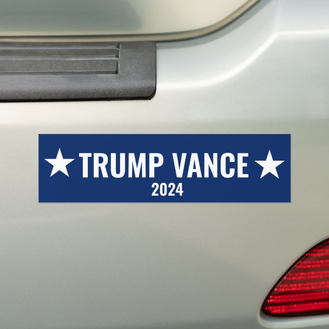 TRUMP VANCE 2024 BUMPER STICKER (On Car)