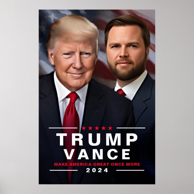 Trump Vance 2024 Campaign Collectable   Poster (Front)