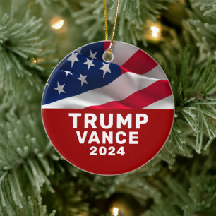 Trump Vance 2024  Ceramic Tree Decoration