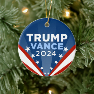Trump Vance 2024 Ceramic Tree Decoration
