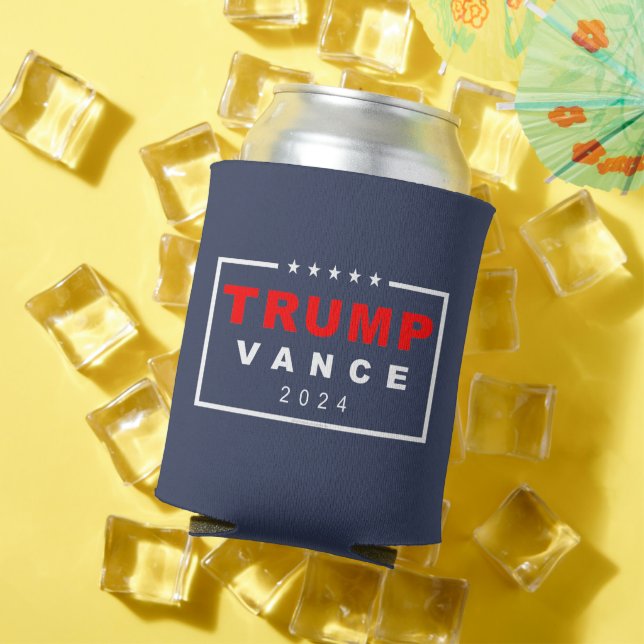Trump Vance 2024 Classic Rectangle Logo Can Cooler (In Situ Summer)