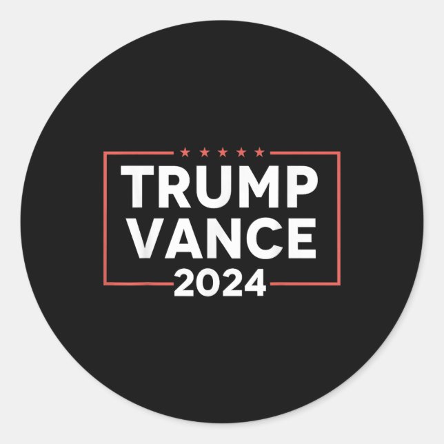 Trump Vance 2024  Classic Round Sticker (Front)